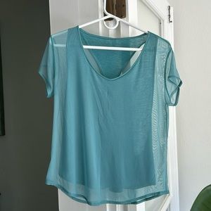 Lululemon Racer Back Tank with Sheer Top